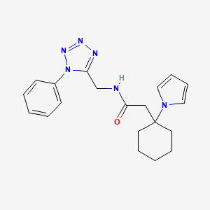 N-[(1-phenyl-1H-tetrazol-5-yl)methyl]-2-[1-(1H-pyrrol-1-yl)cyclohexyl]acetamide