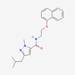 1-methyl-3-(2-methylpropyl)-N-[2-(naphthalen-1-yloxy)ethyl]-1H-pyrazole-5-carboxamide