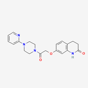 2-[(2-Hydroxy-3,4-dihydroquinolin-7-yl)oxy]-1-[4-(pyridin-2-yl)piperazin-1-yl]ethanone