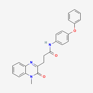 3-(4-methyl-3-oxo-3,4-dihydroquinoxalin-2-yl)-N-(4-phenoxyphenyl)propanamide