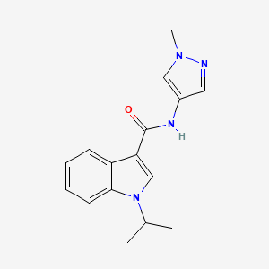 molecular formula C16H18N4O B10981188 N-(1-methyl-1H-pyrazol-4-yl)-1-(propan-2-yl)-1H-indole-3-carboxamide 