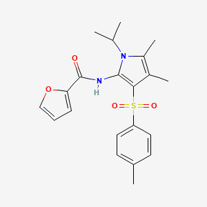 molecular formula C21H24N2O4S B10981197 N-{4,5-dimethyl-3-[(4-methylphenyl)sulfonyl]-1-(propan-2-yl)-1H-pyrrol-2-yl}furan-2-carboxamide 