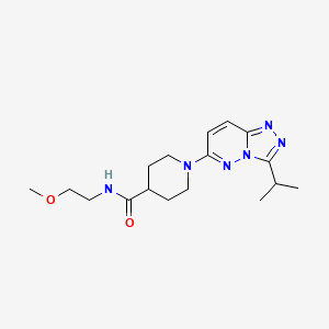 N-(2-methoxyethyl)-1-[3-(propan-2-yl)[1,2,4]triazolo[4,3-b]pyridazin-6-yl]piperidine-4-carboxamide