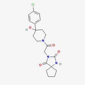 3-(2-(4-(4-Chlorophenyl)-4-hydroxypiperidin-1-yl)-2-oxoethyl)-1,3-diazaspiro[4.4]nonane-2,4-dione