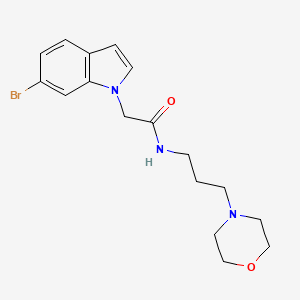 molecular formula C17H22BrN3O2 B10981248 2-(6-bromo-1H-indol-1-yl)-N-[3-(morpholin-4-yl)propyl]acetamide 