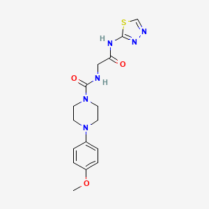 4-(4-methoxyphenyl)-N-[2-oxo-2-(1,3,4-thiadiazol-2-ylamino)ethyl]piperazine-1-carboxamide