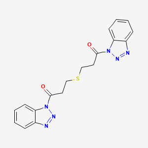 molecular formula C18H16N6O2S B10981297 3,3'-sulfanediylbis[1-(1H-benzotriazol-1-yl)propan-1-one] 