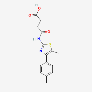 4-{[5-Methyl-4-(4-methylphenyl)-1,3-thiazol-2-yl]amino}-4-oxobutanoic acid