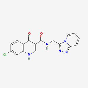 7-chloro-4-hydroxy-N-([1,2,4]triazolo[4,3-a]pyridin-3-ylmethyl)quinoline-3-carboxamide