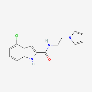 molecular formula C15H14ClN3O B10981313 4-chloro-N-[2-(1H-pyrrol-1-yl)ethyl]-1H-indole-2-carboxamide 