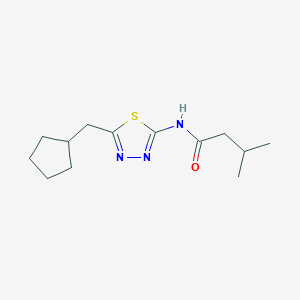 N-[5-(cyclopentylmethyl)-1,3,4-thiadiazol-2-yl]-3-methylbutanamide