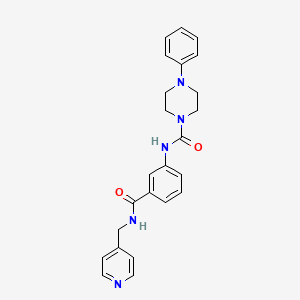 molecular formula C24H25N5O2 B10981334 4-phenyl-N-{3-[(pyridin-4-ylmethyl)carbamoyl]phenyl}piperazine-1-carboxamide 