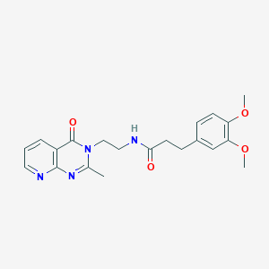 molecular formula C21H24N4O4 B10981350 3-(3,4-dimethoxyphenyl)-N-[2-(2-methyl-4-oxopyrido[2,3-d]pyrimidin-3(4H)-yl)ethyl]propanamide 