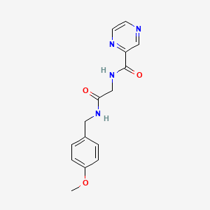 N-{2-[(4-methoxybenzyl)amino]-2-oxoethyl}pyrazine-2-carboxamide