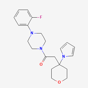 1-[4-(2-fluorophenyl)piperazin-1-yl]-2-[4-(1H-pyrrol-1-yl)tetrahydro-2H-pyran-4-yl]ethanone