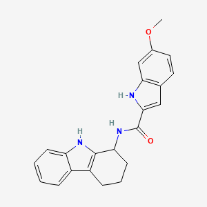 molecular formula C22H21N3O2 B10981409 6-methoxy-N-(2,3,4,9-tetrahydro-1H-carbazol-1-yl)-1H-indole-2-carboxamide 