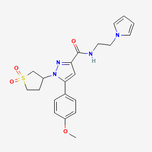 1-(1,1-dioxidotetrahydrothiophen-3-yl)-5-(4-methoxyphenyl)-N-[2-(1H-pyrrol-1-yl)ethyl]-1H-pyrazole-3-carboxamide