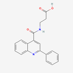 molecular formula C19H16N2O3 B10981478 3-[(2-Phenyl-4-quinolyl)carbonylamino]propanoic acid 