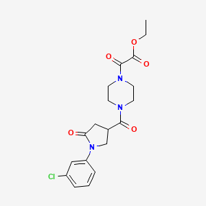 Ethyl (4-{[1-(3-chlorophenyl)-5-oxopyrrolidin-3-yl]carbonyl}piperazin-1-yl)(oxo)acetate