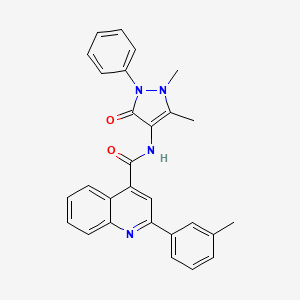 N-(1,5-dimethyl-3-oxo-2-phenyl-2,3-dihydro-1H-pyrazol-4-yl)-2-(3-methylphenyl)-4-quinolinecarboxamide