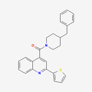 (4-Benzylpiperidin-1-yl)[2-(thiophen-2-yl)quinolin-4-yl]methanone