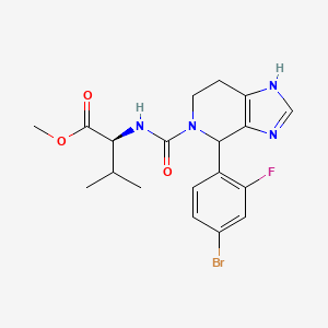 methyl N-{[4-(4-bromo-2-fluorophenyl)-1,4,6,7-tetrahydro-5H-imidazo[4,5-c]pyridin-5-yl]carbonyl}-L-valinate