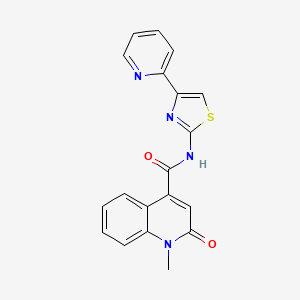 1-methyl-2-oxo-N-[4-(pyridin-2-yl)-1,3-thiazol-2-yl]-1,2-dihydroquinoline-4-carboxamide