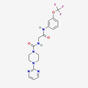 N-(2-oxo-2-{[3-(trifluoromethoxy)phenyl]amino}ethyl)-4-(pyrimidin-2-yl)piperazine-1-carboxamide