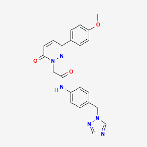 2-[3-(4-methoxyphenyl)-6-oxopyridazin-1(6H)-yl]-N-[4-(1H-1,2,4-triazol-1-ylmethyl)phenyl]acetamide