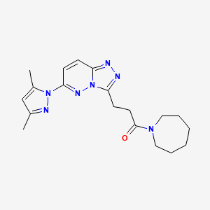 1-(azepan-1-yl)-3-[6-(3,5-dimethyl-1H-pyrazol-1-yl)[1,2,4]triazolo[4,3-b]pyridazin-3-yl]propan-1-one