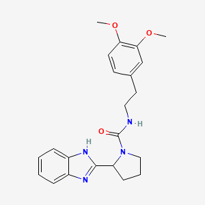 2-(1H-benzimidazol-2-yl)-N-[2-(3,4-dimethoxyphenyl)ethyl]pyrrolidine-1-carboxamide