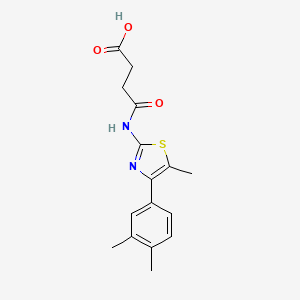 4-{[4-(3,4-Dimethylphenyl)-5-methyl-1,3-thiazol-2-yl]amino}-4-oxobutanoic acid