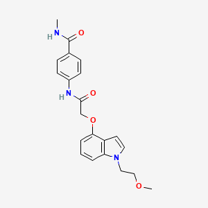 molecular formula C21H23N3O4 B10981656 4-[({[1-(2-methoxyethyl)-1H-indol-4-yl]oxy}acetyl)amino]-N-methylbenzamide 