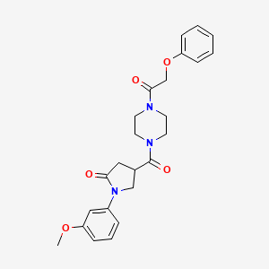 1-(3-Methoxyphenyl)-4-{[4-(phenoxyacetyl)piperazin-1-yl]carbonyl}pyrrolidin-2-one