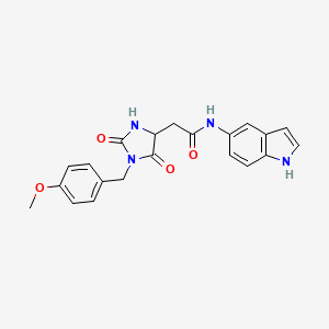 N-(1H-indol-5-yl)-2-[1-(4-methoxybenzyl)-2,5-dioxoimidazolidin-4-yl]acetamide