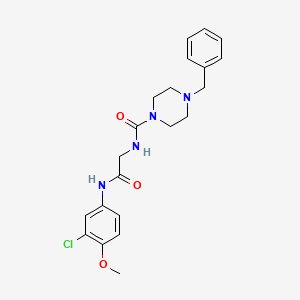 4-benzyl-N-{2-[(3-chloro-4-methoxyphenyl)amino]-2-oxoethyl}piperazine-1-carboxamide