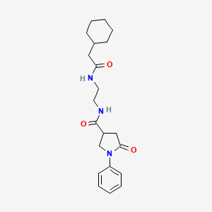 N-{2-[(cyclohexylacetyl)amino]ethyl}-5-oxo-1-phenylpyrrolidine-3-carboxamide