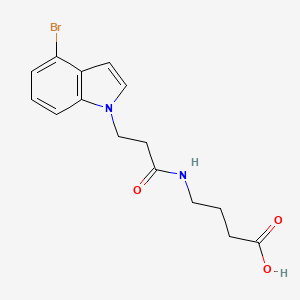 molecular formula C15H17BrN2O3 B10981698 4-{[3-(4-bromo-1H-indol-1-yl)propanoyl]amino}butanoic acid 