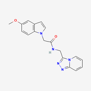 2-(5-methoxy-1H-indol-1-yl)-N-([1,2,4]triazolo[4,3-a]pyridin-3-ylmethyl)acetamide