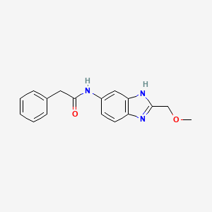 molecular formula C17H17N3O2 B10981712 N-[2-(methoxymethyl)-1H-benzimidazol-5-yl]-2-phenylacetamide 