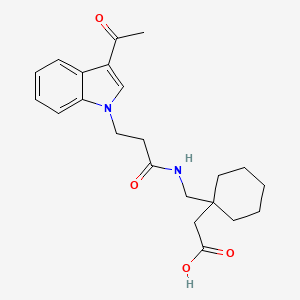 molecular formula C22H28N2O4 B10981716 [1-({[3-(3-acetyl-1H-indol-1-yl)propanoyl]amino}methyl)cyclohexyl]acetic acid 