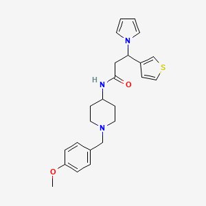 N-[1-(4-methoxybenzyl)piperidin-4-yl]-3-(1H-pyrrol-1-yl)-3-(thiophen-3-yl)propanamide