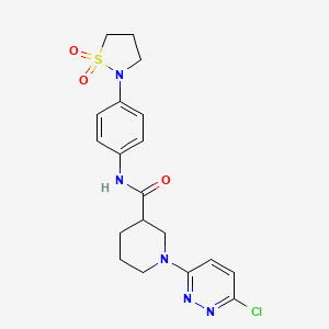 1-(6-chloropyridazin-3-yl)-N-(4-(1,1-dioxidoisothiazolidin-2-yl)phenyl)piperidine-3-carboxamide