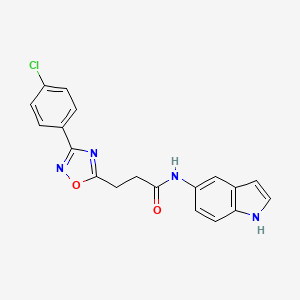 3-[3-(4-chlorophenyl)-1,2,4-oxadiazol-5-yl]-N-(1H-indol-5-yl)propanamide