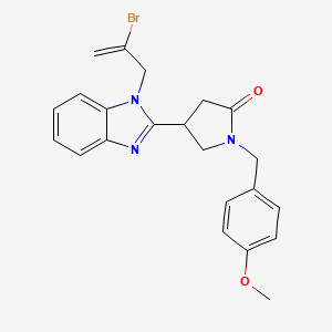 4-[1-(2-bromoprop-2-en-1-yl)-1H-benzimidazol-2-yl]-1-(4-methoxybenzyl)pyrrolidin-2-one