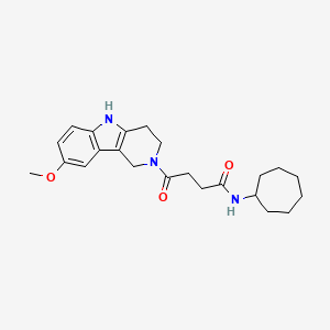 N-cycloheptyl-4-(8-methoxy-1,3,4,5-tetrahydro-2H-pyrido[4,3-b]indol-2-yl)-4-oxobutanamide