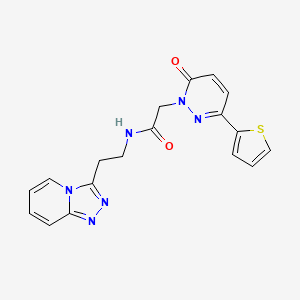 2-[6-oxo-3-(thiophen-2-yl)pyridazin-1(6H)-yl]-N-[2-([1,2,4]triazolo[4,3-a]pyridin-3-yl)ethyl]acetamide