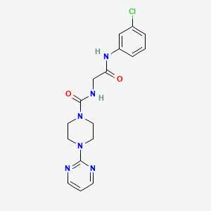 N-{2-[(3-chlorophenyl)amino]-2-oxoethyl}-4-(pyrimidin-2-yl)piperazine-1-carboxamide