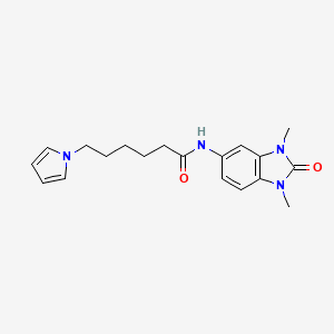 N-(1,3-dimethyl-2-oxo-2,3-dihydro-1H-benzimidazol-5-yl)-6-(1H-pyrrol-1-yl)hexanamide