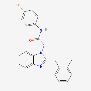 molecular formula C23H20BrN3O B10981773 N-(4-bromophenyl)-2-[2-(2-methylbenzyl)-1H-benzimidazol-1-yl]acetamide 